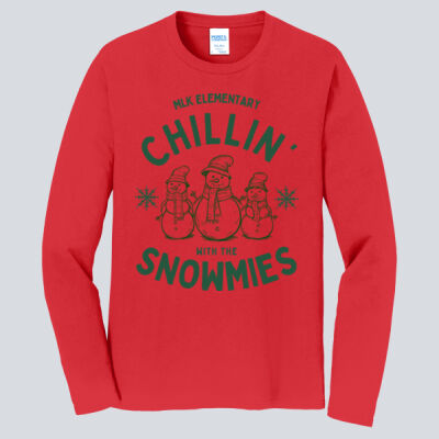 Adult Long Sleeve Shirt - Winter - Chillin With The Snowmies Green Thumbnail