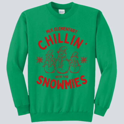 Adult Crewneck - Winter - Chillin With The Snowmies Red Thumbnail