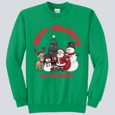 Adult Crewneck - Winter - Happy Holidays Red Thumbnail