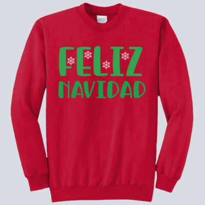 Adult Crewneck - Winter - Feliz Navidad Green Thumbnail