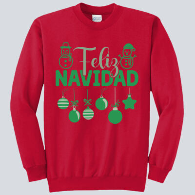 Adult Crewneck - Winter - Feliz Navidad Green Thumbnail